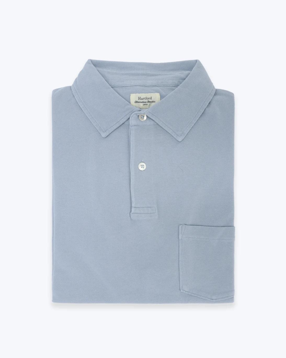 POLO DE PIQUÉ DE MANGA CORTA AZUL CLARO HARTFORD