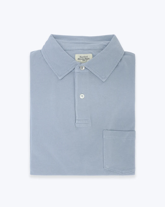 POLO DE PIQUÉ DE MANGA CORTA AZUL CLARO HARTFORD