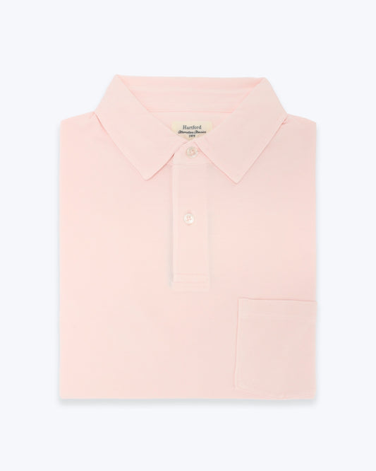 POLO DE PIQUÉ MANGA CORTA ROSA CLARO HARTFORD