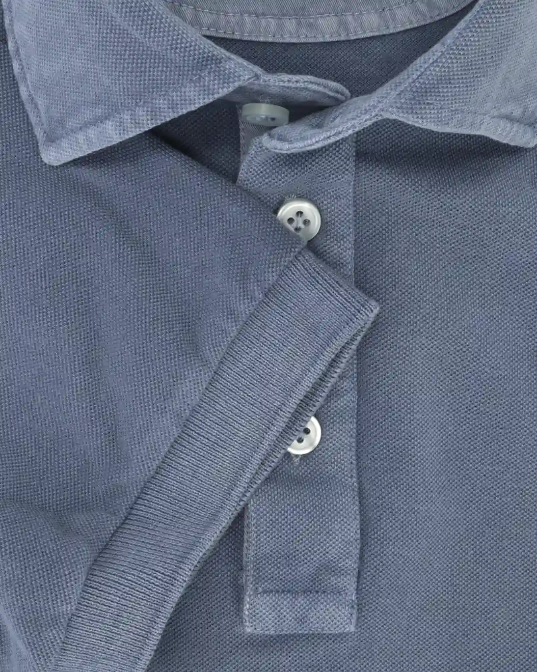 POLO DE MANGA CORTA DE PIQUÉ AZUL MEDIO SONRISA