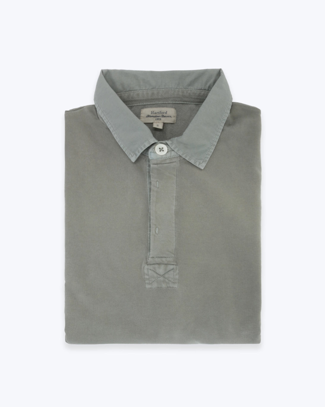 SUDADERA VERDE CON CUELLO POLO HARTFORD