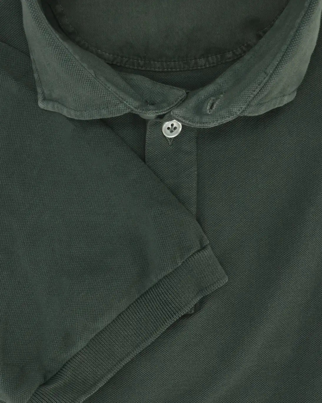 POLO DE MANGA CORTA PIQUÉ VERDE OSCURO SONRISA