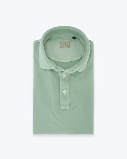 POLO DE MANGA CORTA PIQUÉ VERDE CLARO SONRISA