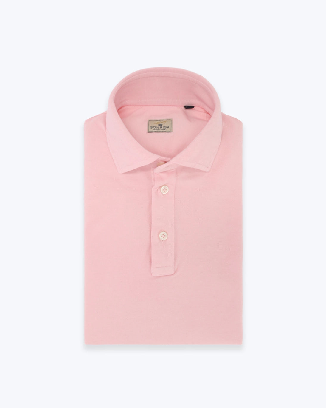 POLO DE MANGA CORTA DE PIQUÉ ROSA CLARO SONRISA