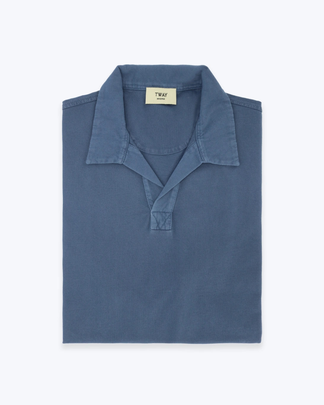 POLO DE JERSEY MANGA CORTA AZUL MEDIO TWAY