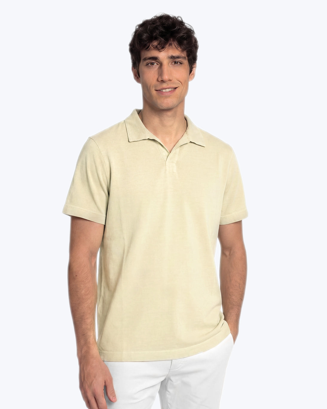 POLO DE JERSEY MANGA CORTA BEIGE TWAY