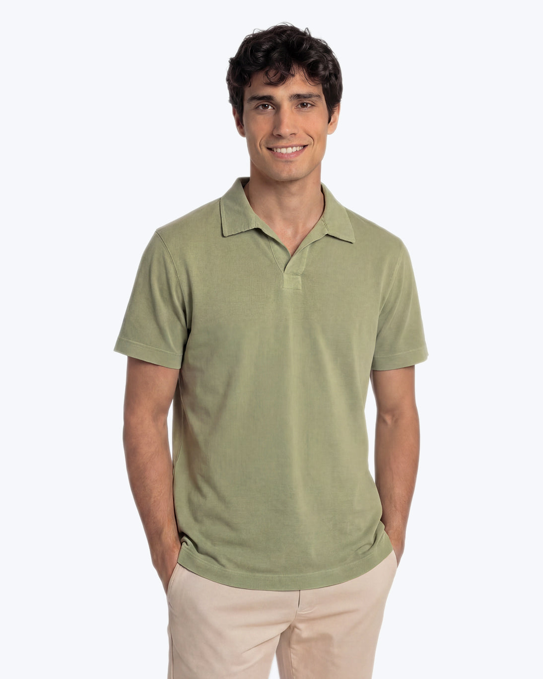 POLO DE JERSEY MANGA CORTA VERDE TWAY