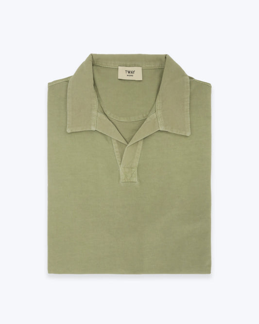 POLO DE JERSEY MANGA CORTA VERDE TWAY