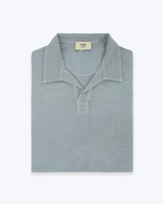 POLO DE JERSEY MANGA CORTA VERDE GRISÁCEO TWAY