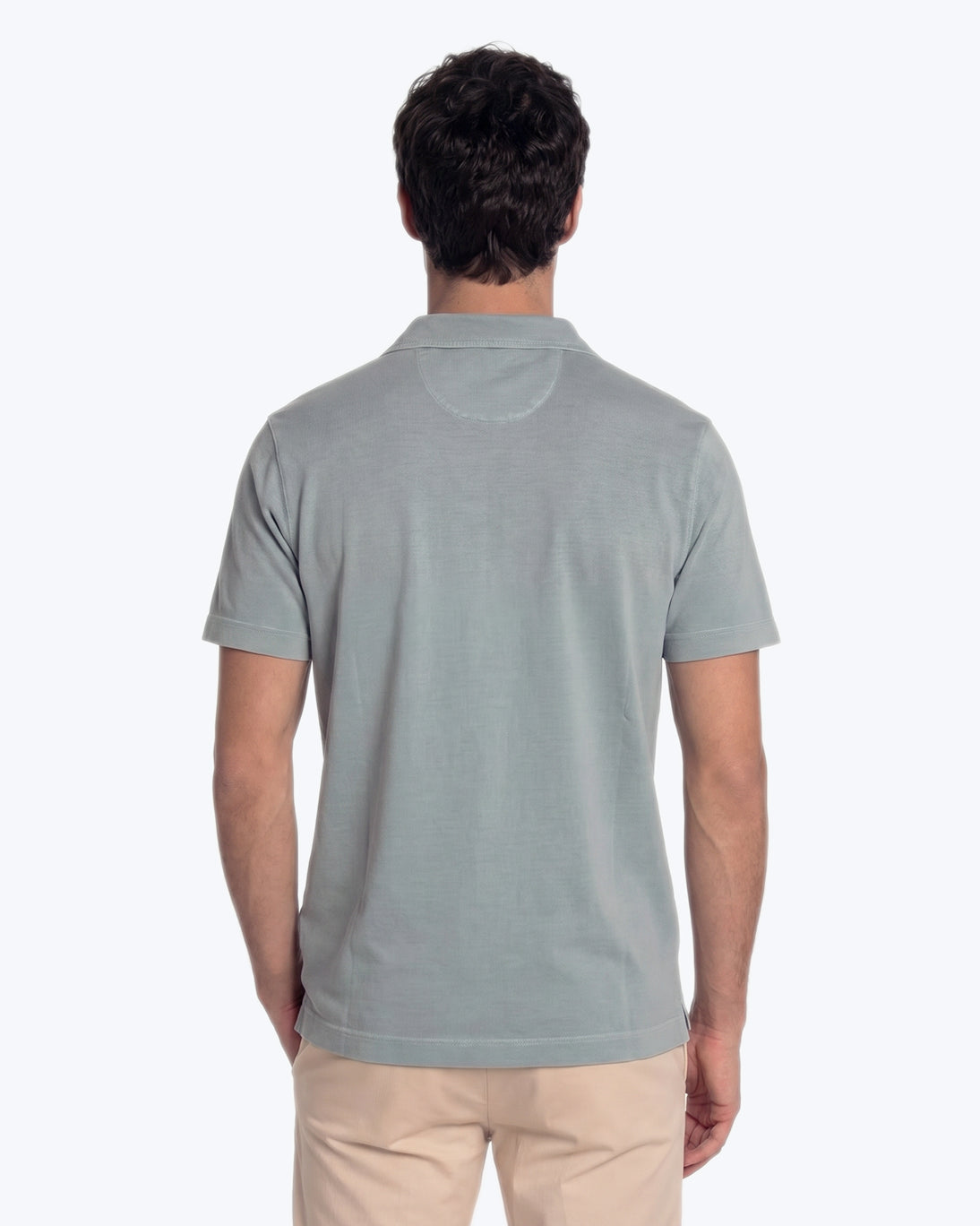 POLO DE JERSEY MANGA CORTA VERDE GRISÁCEO TWAY