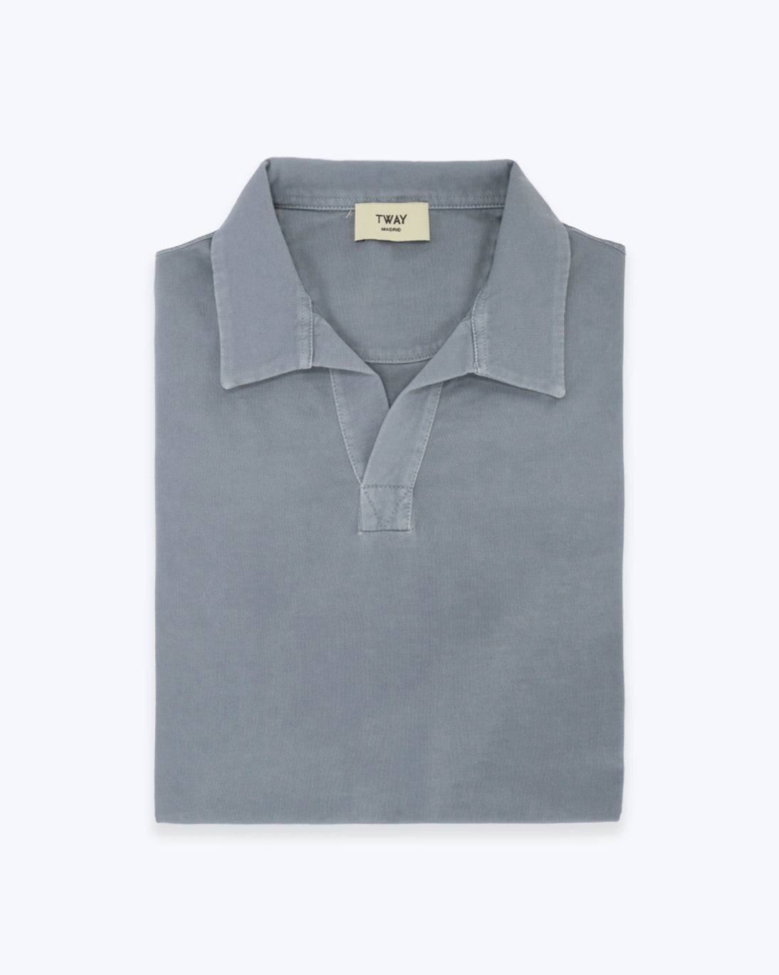 POLO DE JERSEY MANGA CORTA AZUL GRISÁCEO TWAY