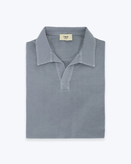 POLO DE JERSEY MANGA CORTA AZUL GRISÁCEO TWAY