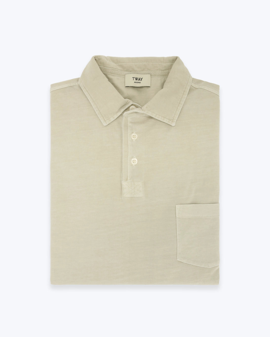 POLO DE MANGA LARGA JERSEY BEIGE TWAY