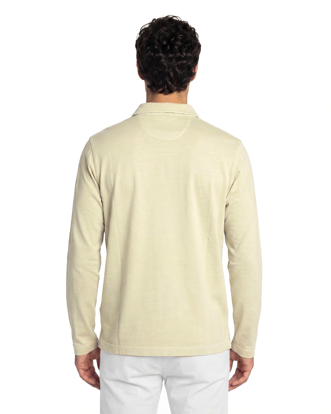 POLO DE MANGA LARGA JERSEY BEIGE TWAY