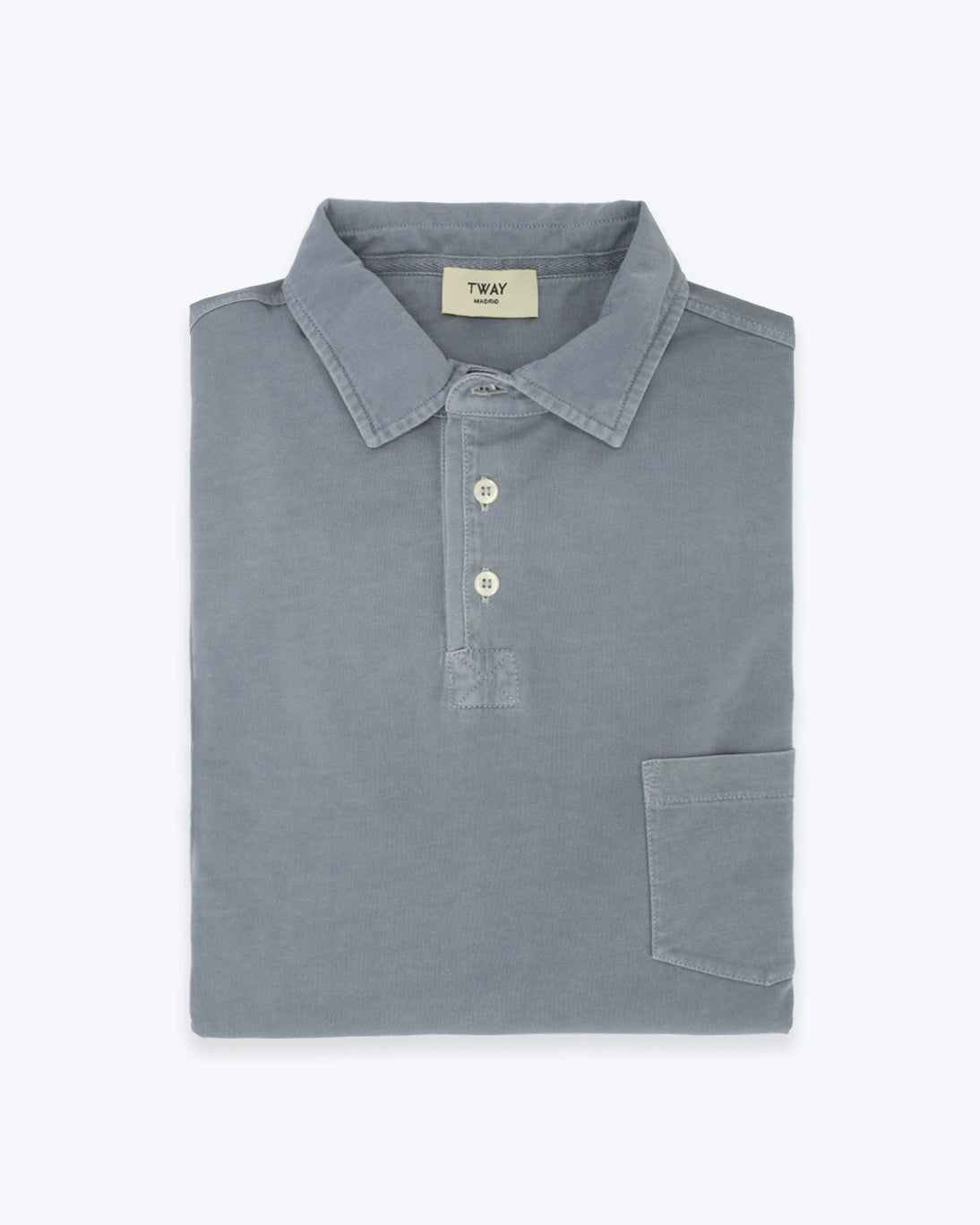 POLO DE MANGA LARGA JERSEY AZUL GRISÁCEO TWAY