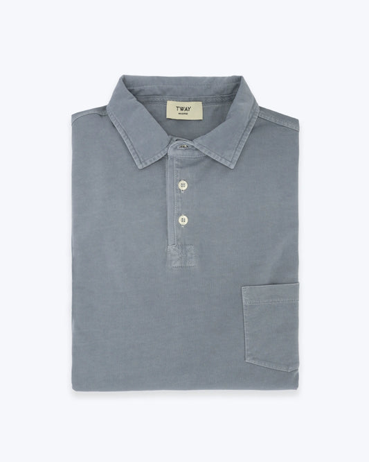 POLO DE MANGA LARGA JERSEY AZUL GRISÁCEO TWAY