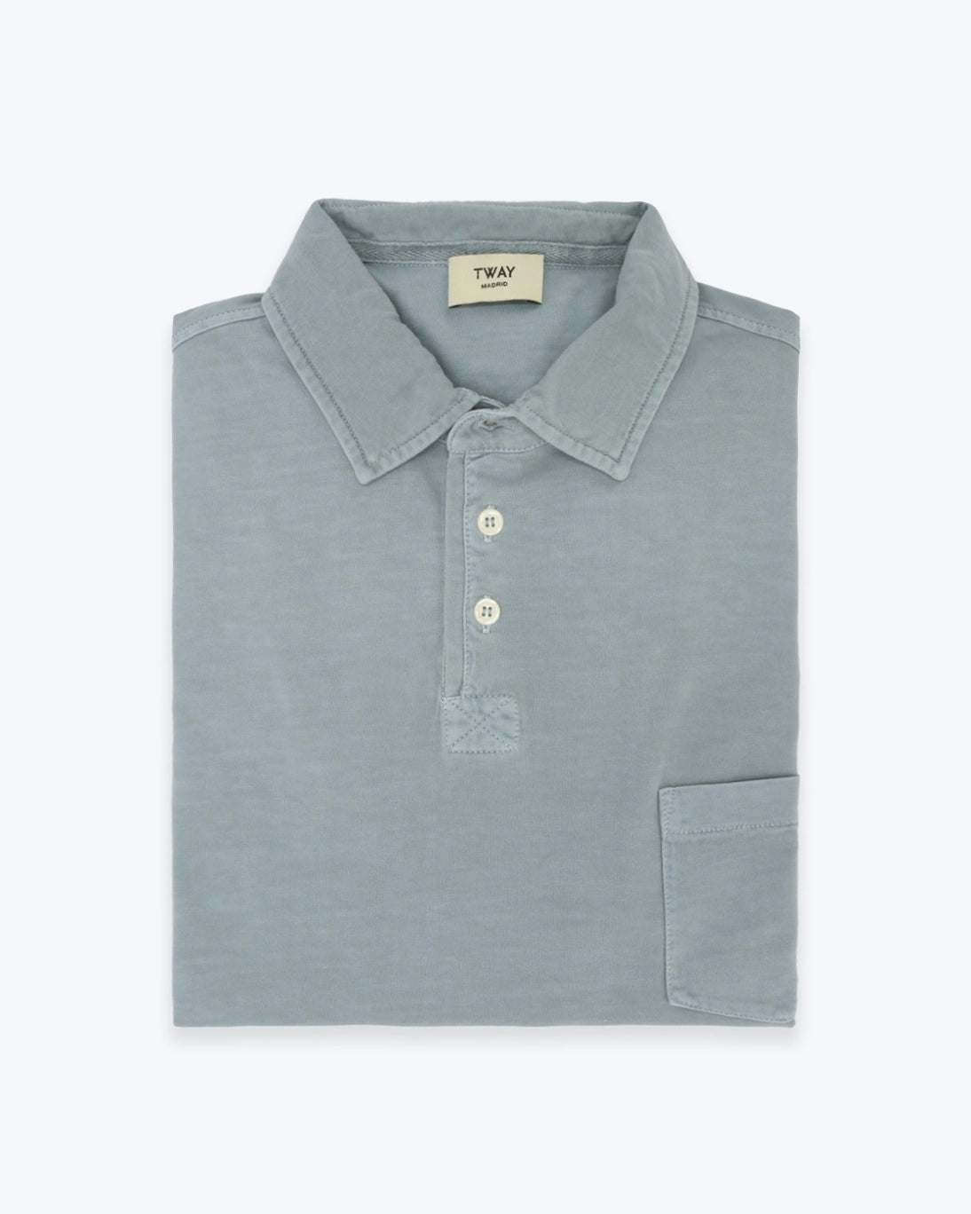 POLO DE MANGA LARGA JERSEY VERDE GRISÁCEO TWAY