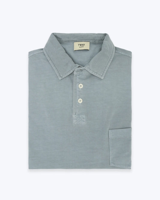 POLO DE MANGA LARGA JERSEY VERDE GRISÁCEO TWAY