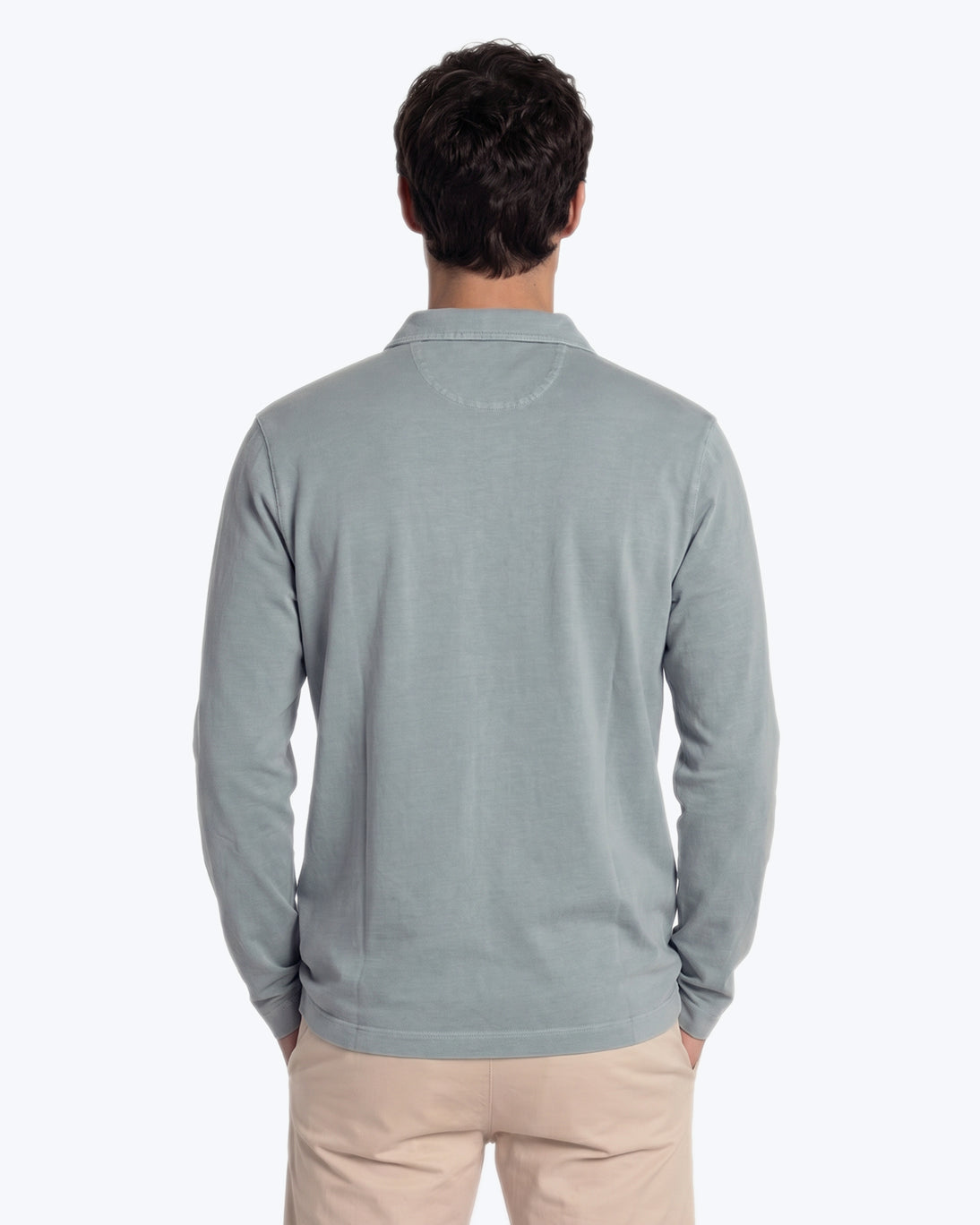 POLO DE MANGA LARGA JERSEY VERDE GRISÁCEO TWAY