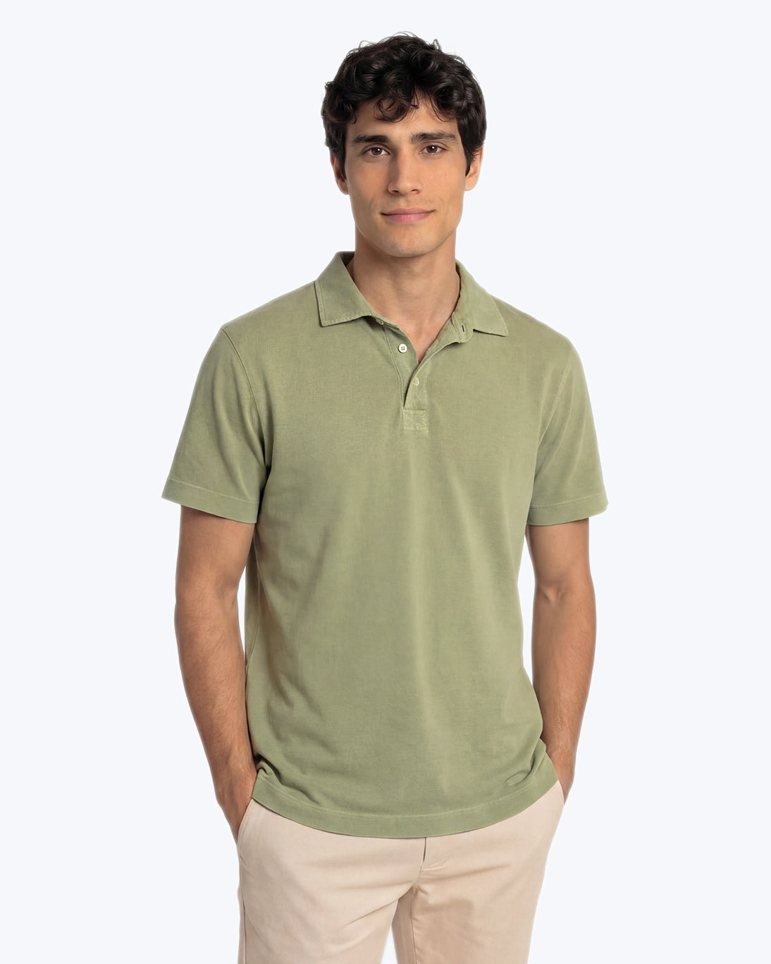 POLO DE JERSEY MANGA CORTA VERDE TWAY