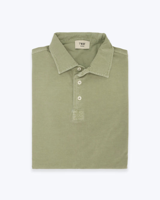 POLO DE JERSEY MANGA CORTA VERDE TWAY