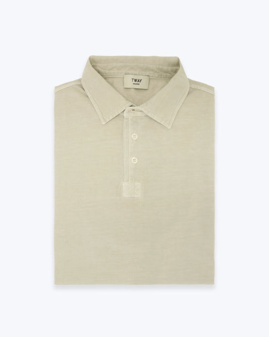 POLO DE JERSEY MANGA CORTA BEIGE TWAY