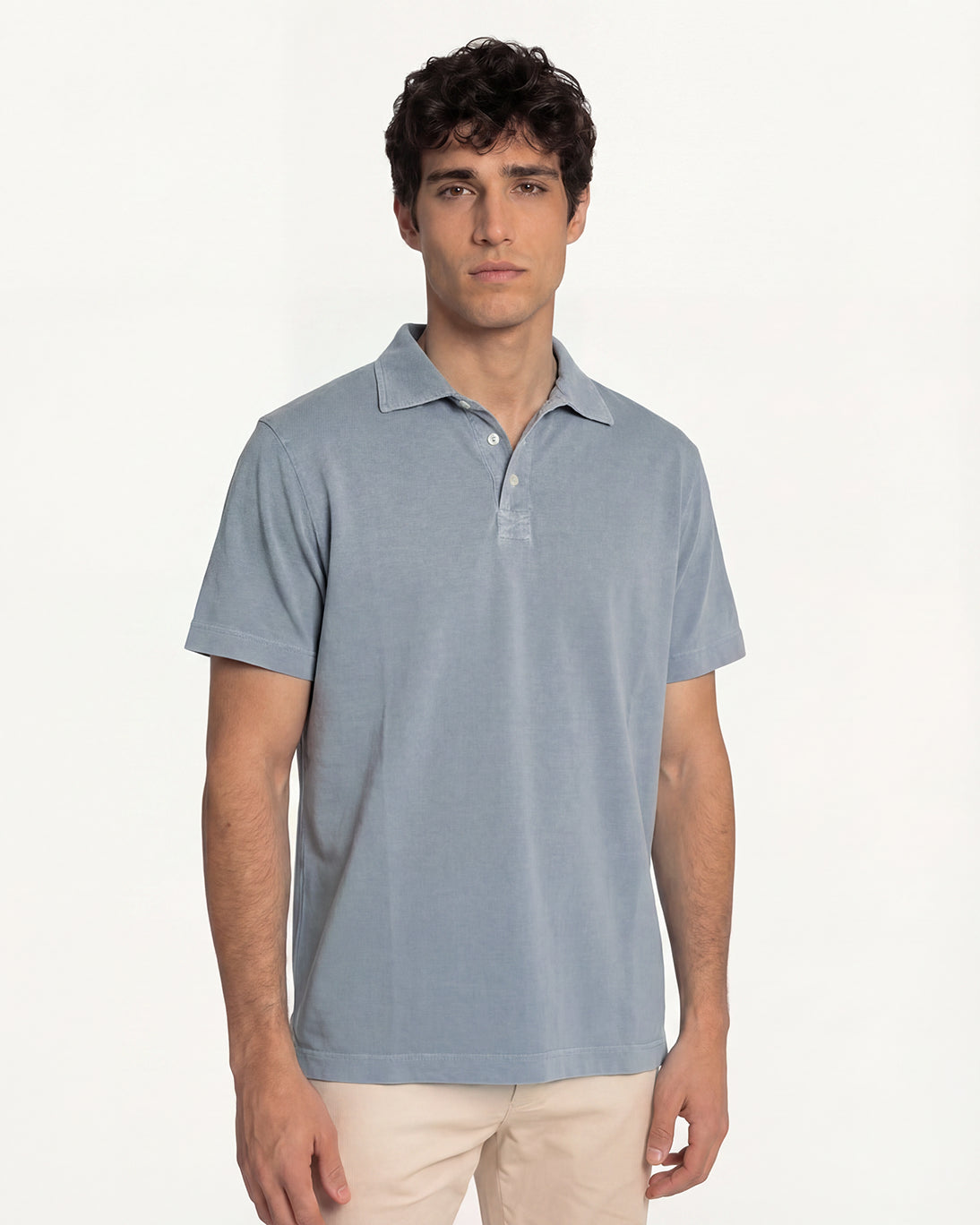 POLO DE JERSEY MANGA CORTA AZUL GRISÁCEO TWAY