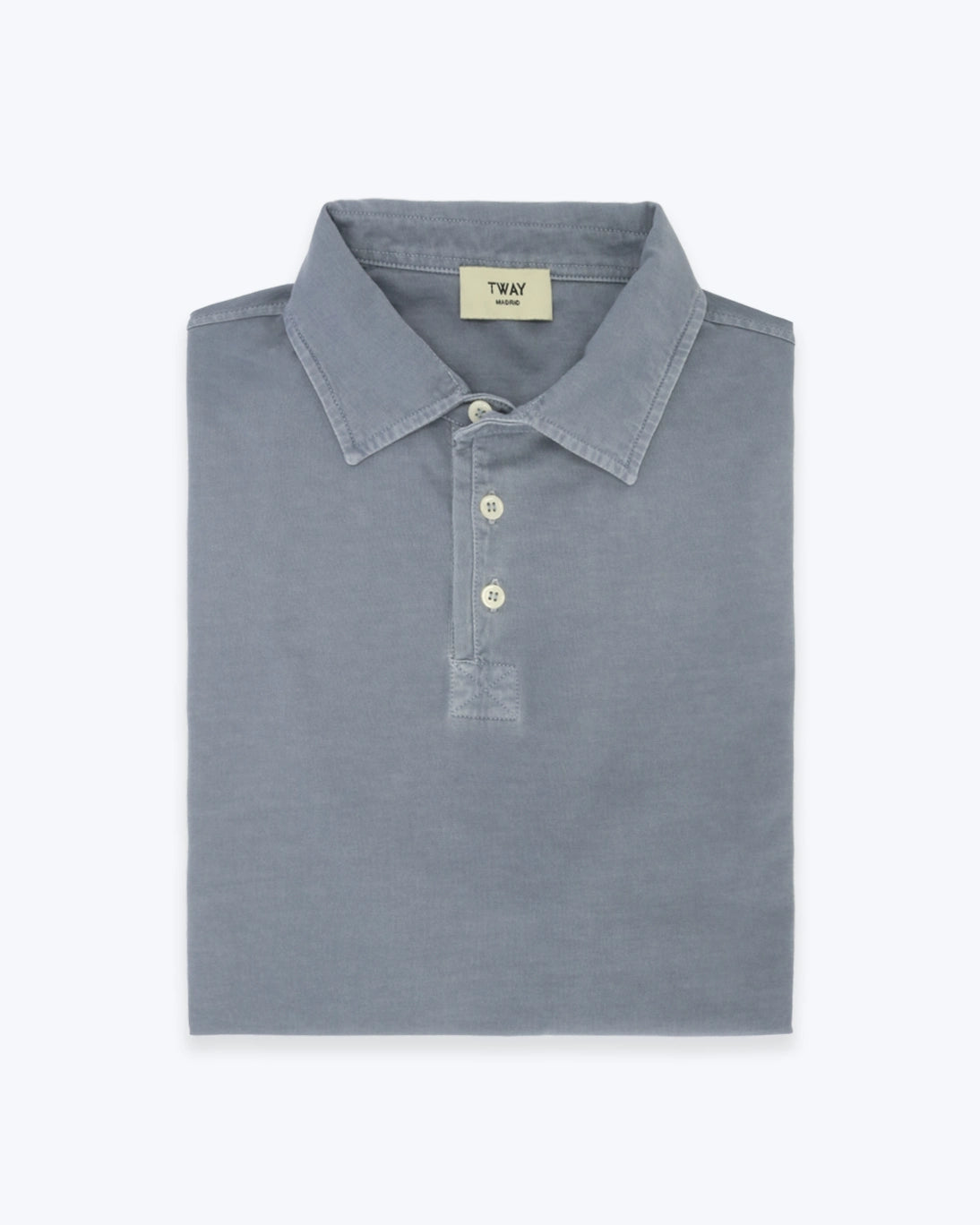 POLO DE JERSEY MANGA CORTA AZUL GRISÁCEO TWAY