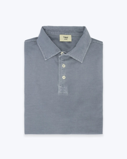 POLO DE JERSEY MANGA CORTA AZUL GRISÁCEO TWAY