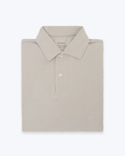 POLO PATRICK MANGA LARGA ECOALF PIEDRA