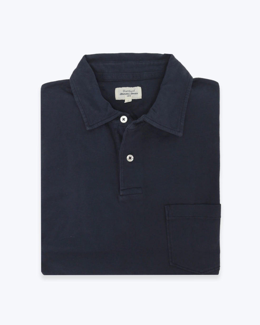 POLO HARTFORD MANGA LARGA AZUL NAVY