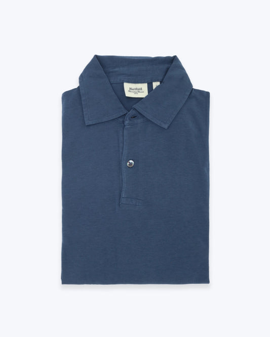 POLO DE MANGA LARGA AZUL HARTFORD