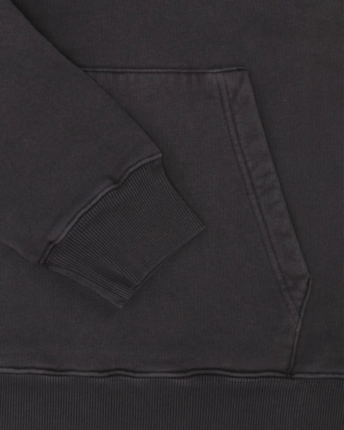 SUDADERA GRIS OSCURA CON CAPUCHA DEUS