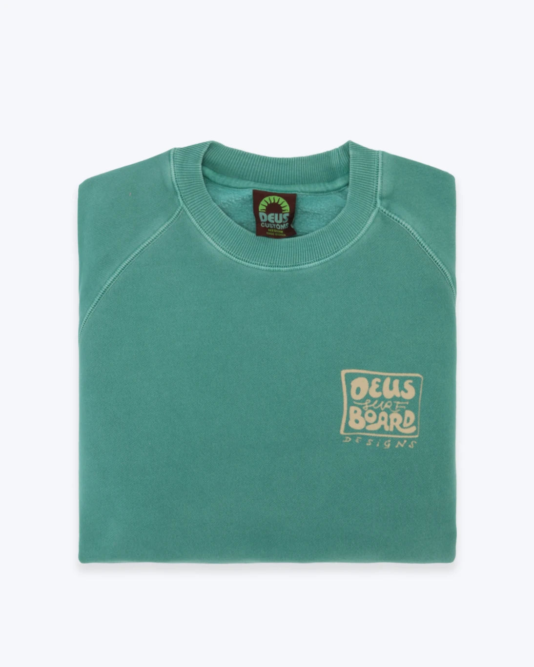 SUDADERA VERDE CON CUELLO REDONDO DEUS