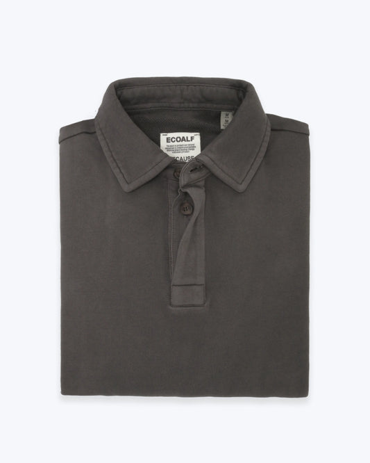 SUDADERA DE CUELLO POLO GRIS ECOALF