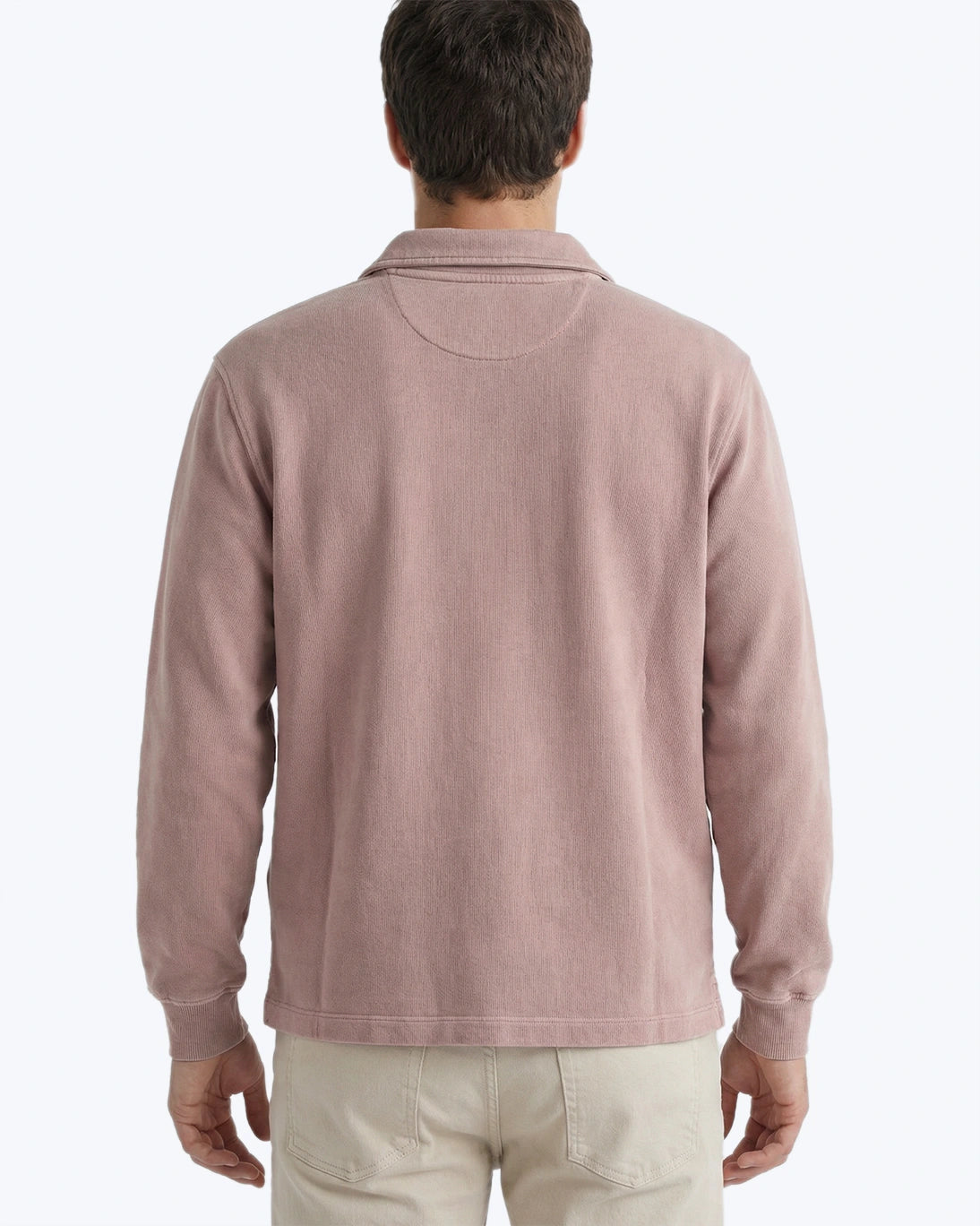 SUDADERA ROSA CON CUELLO POLO TWAY