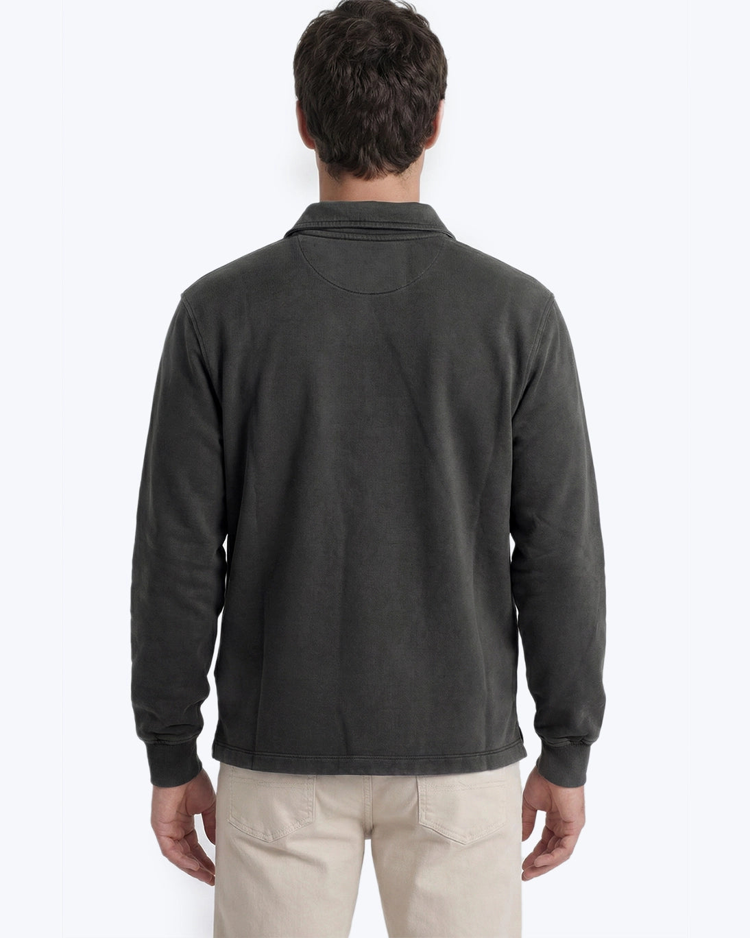 SUDADERA GRIS CON CUELLO POLO TWAY