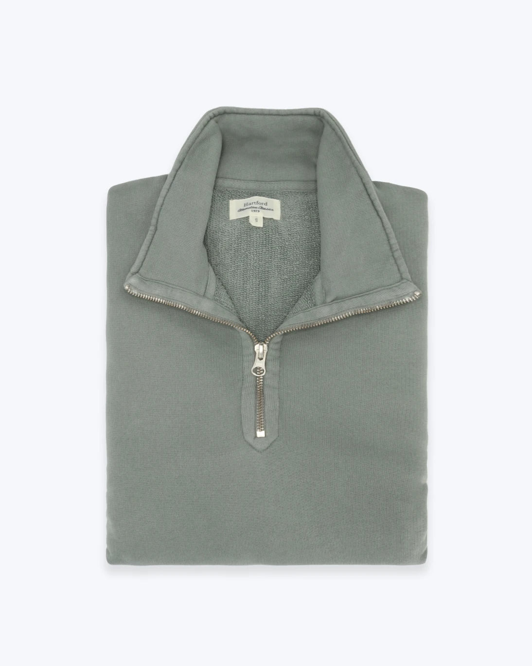 SUDADERA HALF ZIP VERDE AGUA HARTFORD