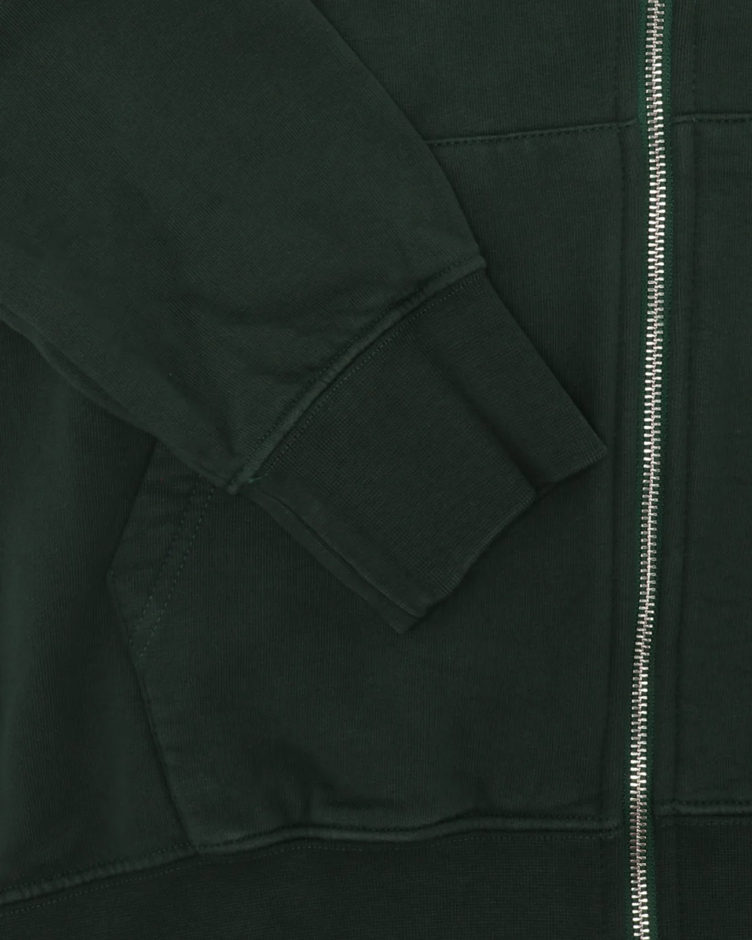 SUDADERA CON CAPUCHA Y CREMALLERA VERDE INTHEBOX