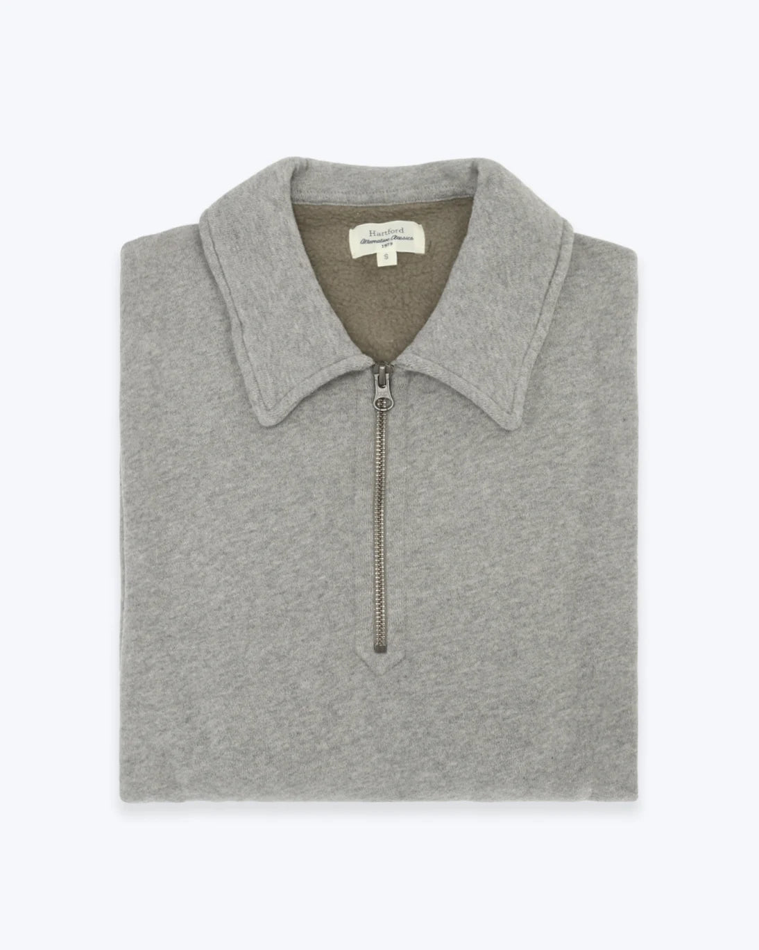 SUDADERA POLO CON CREMALLERA GRIS HARTFORD