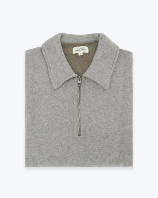 SUDADERA POLO CON CREMALLERA GRIS HARTFORD