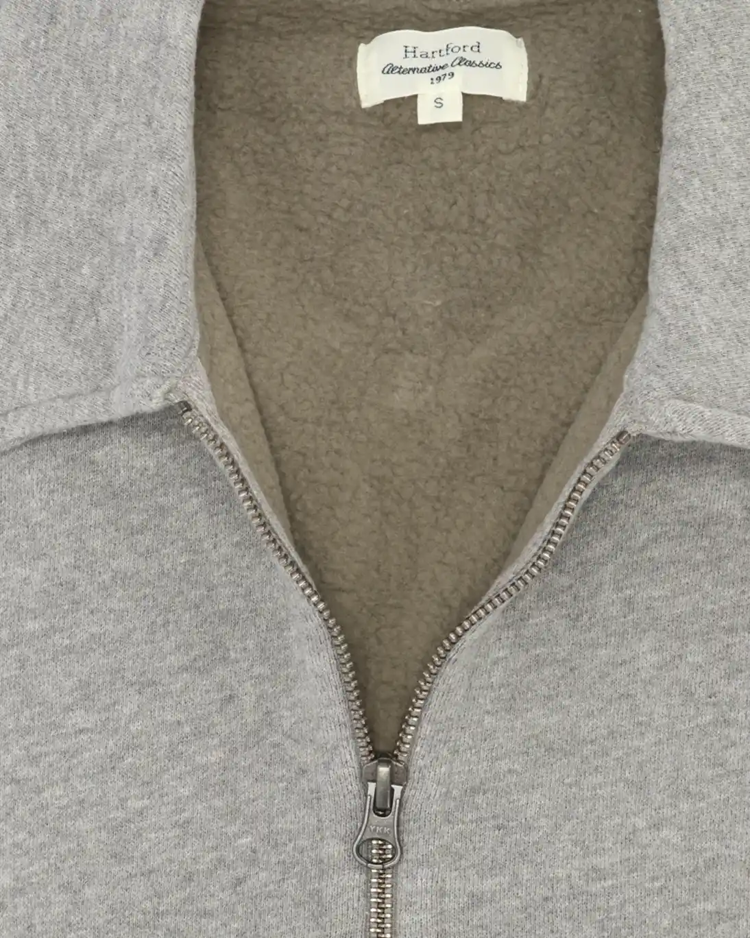 SUDADERA POLO CON CREMALLERA GRIS HARTFORD