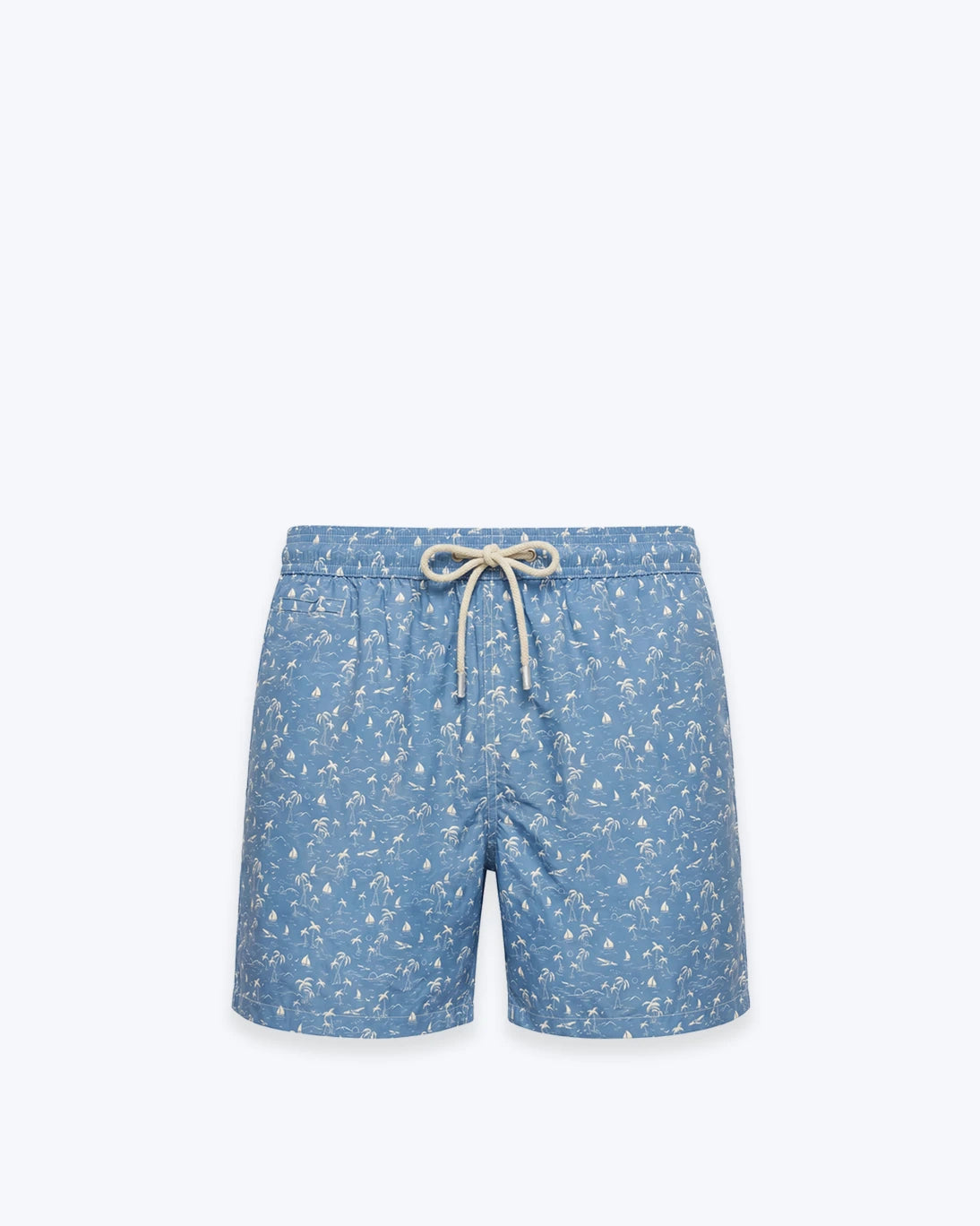 TRAJE DE BAÑO AZUL CLARO PALMERAS MC2