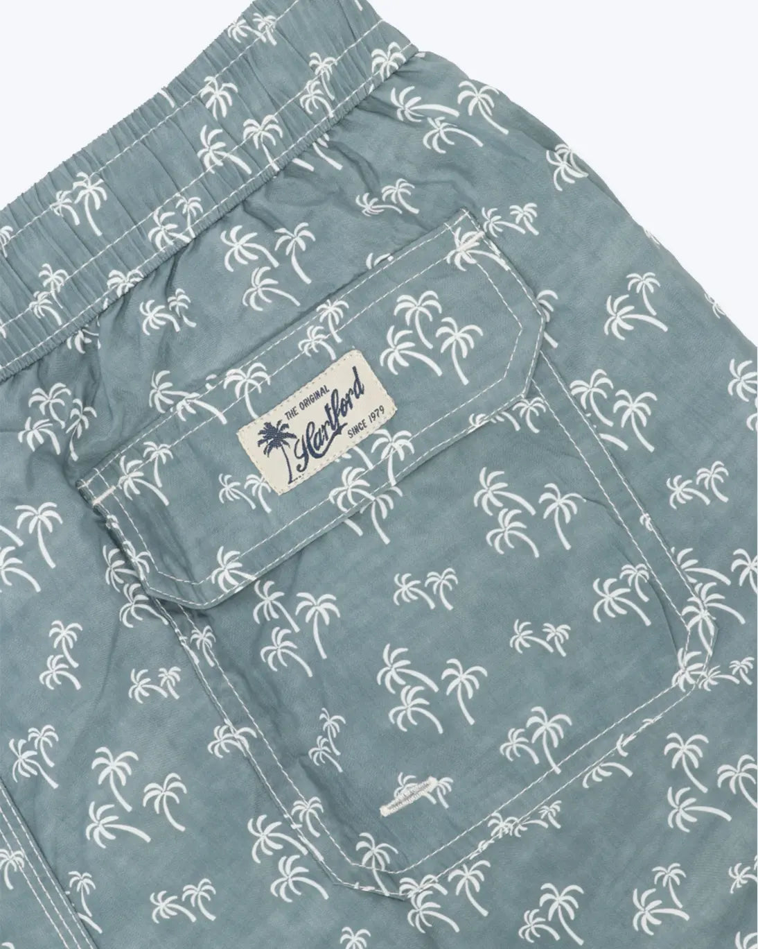 TRAJE DE BAÑO VERDE AGUA CON PALMERAS HARTFORD