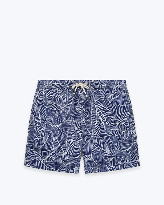 TRAJE DE BAÑO AZUL CON HOJAS HARTFORD