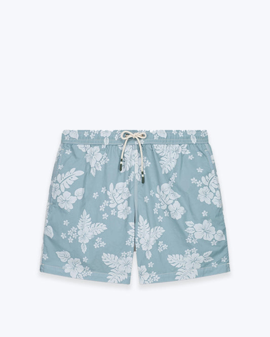 TRAJE DE BAÑO AZUL CLARO CON FLORES HARTFORD