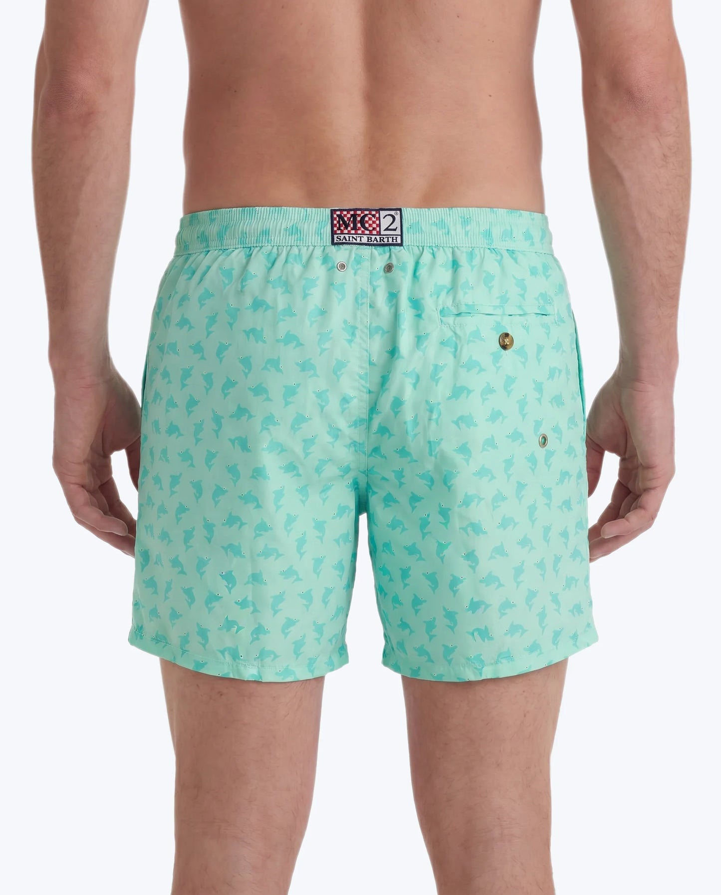 TRAJE DE BAÑO VERDE AGUA TIBURONES MC2
