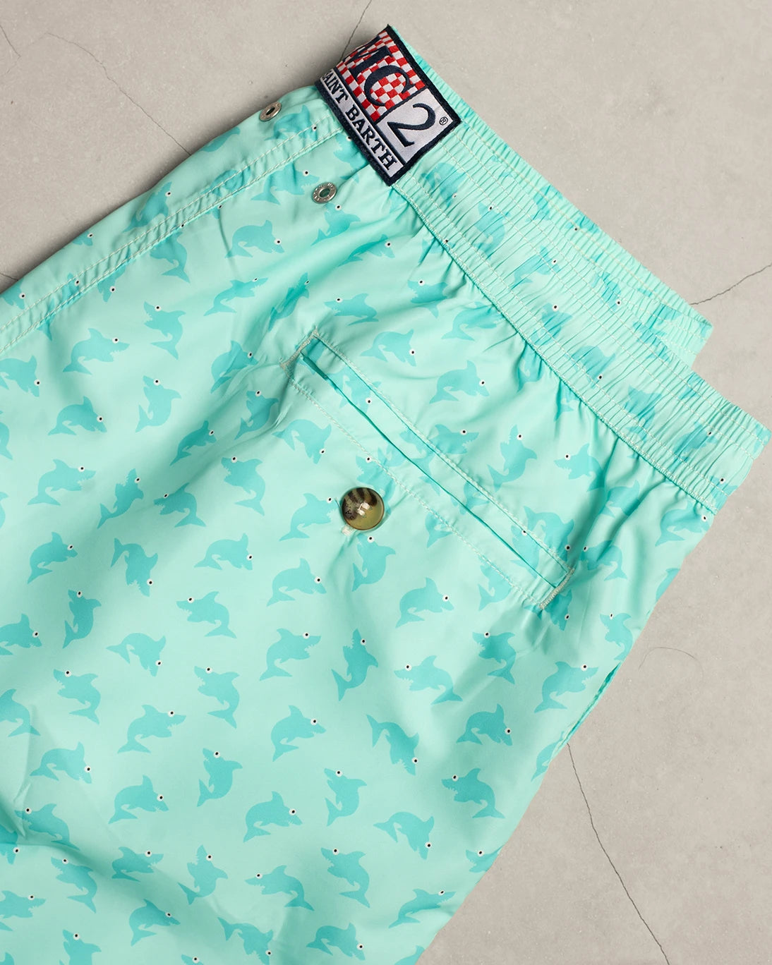 TRAJE DE BAÑO VERDE AGUA TIBURONES MC2