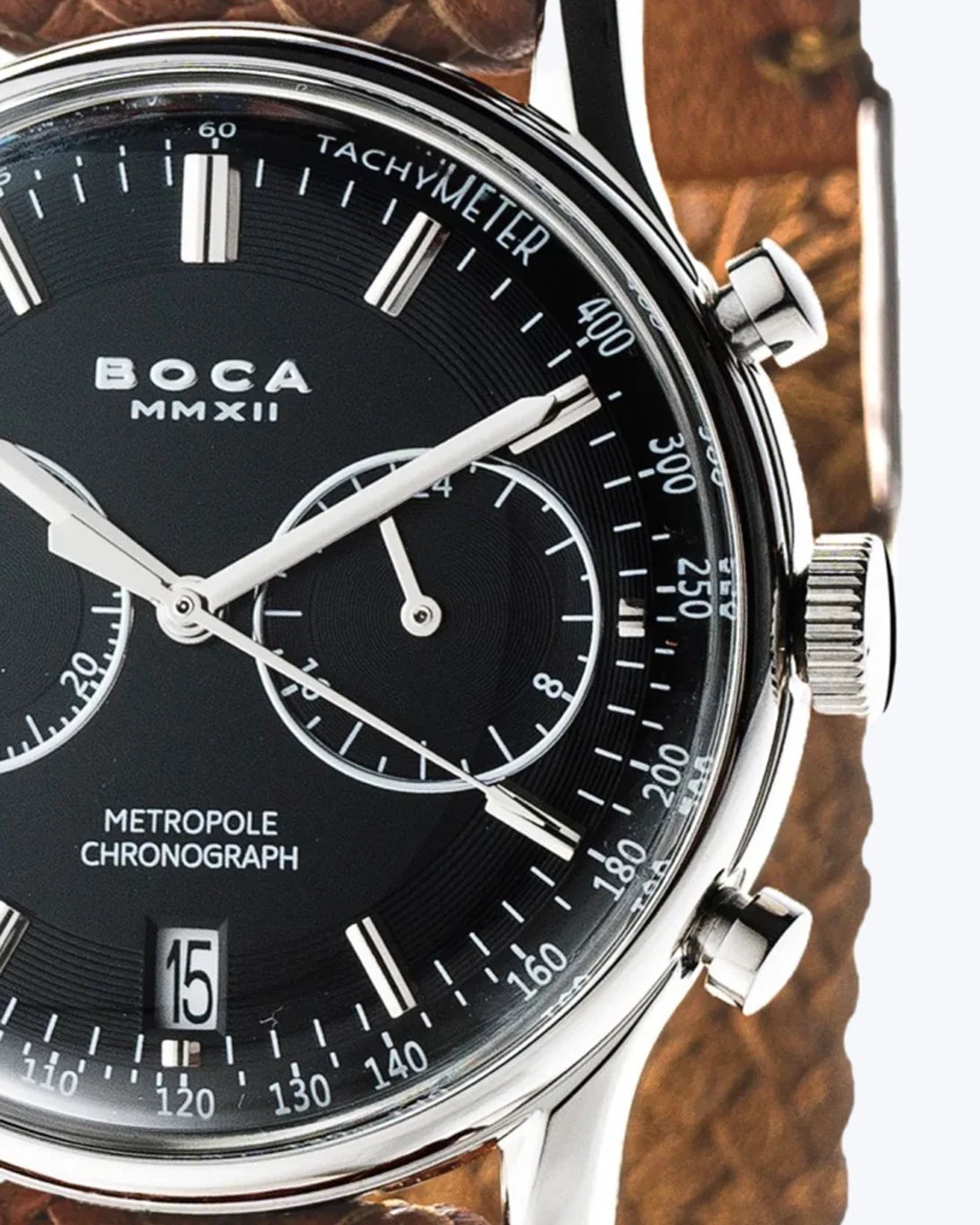 RELOJ ESFERA NEGRA BOCA