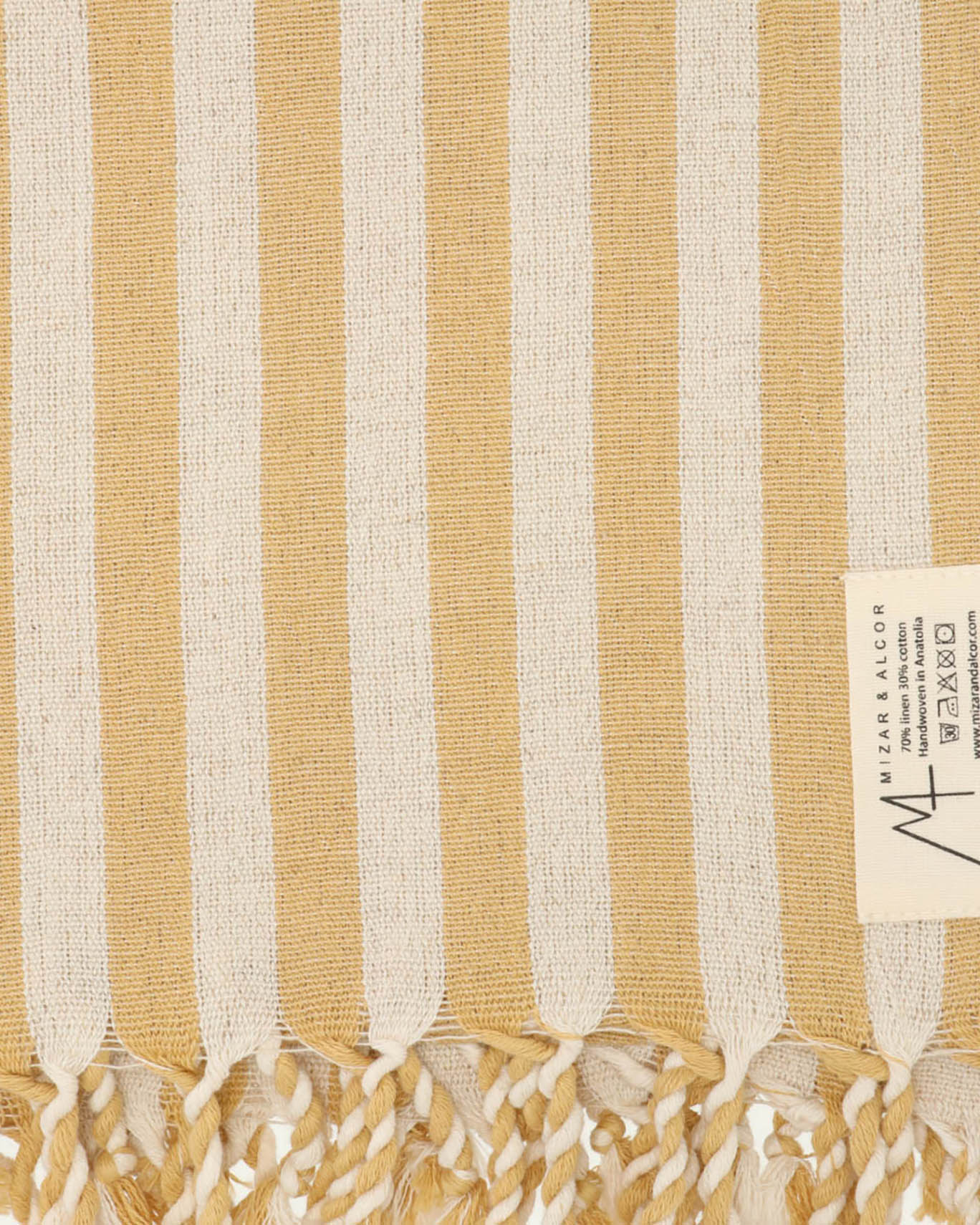 TOALLA MIZAR & ALCOR STRIPED MUSTARD/RAYAS OCRE / U